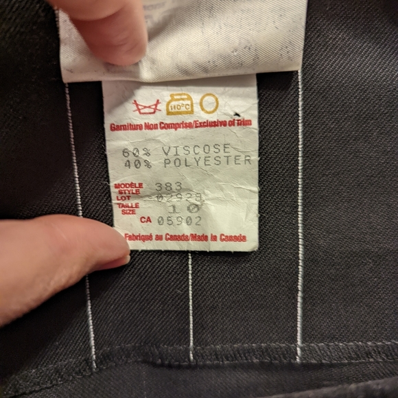 Vintage Pinstripe Blazer Made in Canada - Picture 2 of 4